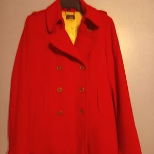 COPY - VTG Woolrich PeaCoat Red Womens Sz TL (Tall L) Wool Winter Coat Double B…